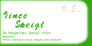 vince speigl business card